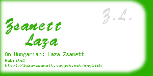 zsanett laza business card